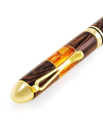Designer Wooden Ball Pen With Bright Amber, image , picture 5