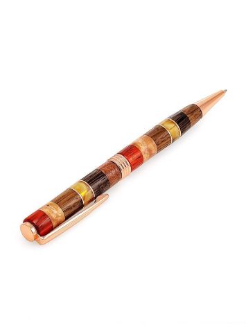 Handcrafted Wooden Pen With Honey Amber The Indonesia, image , picture 6