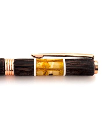 Designer Wenge Wood Ball Pen With Amber, image , picture 3