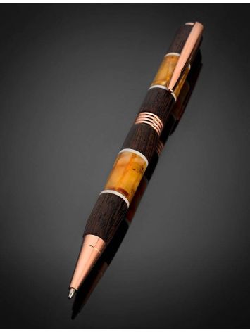 Designer Wenge Wood Ball Pen With Amber, image , picture 4