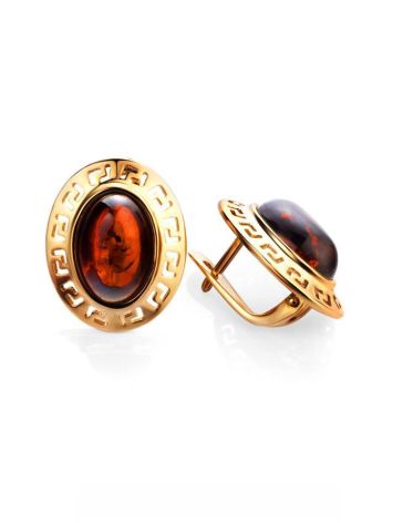 Amber Earrings In Gold-Plated Silver The Ellas, image , picture 3