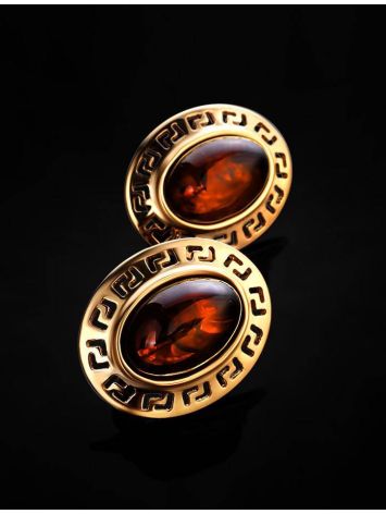 Amber Earrings In Gold-Plated Silver The Ellas, image , picture 2