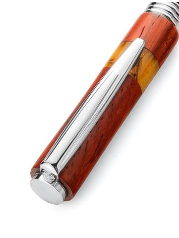 Handcrafted Padauk Wood Pen With Butterscotch Amber The Indonesia, image , picture 5