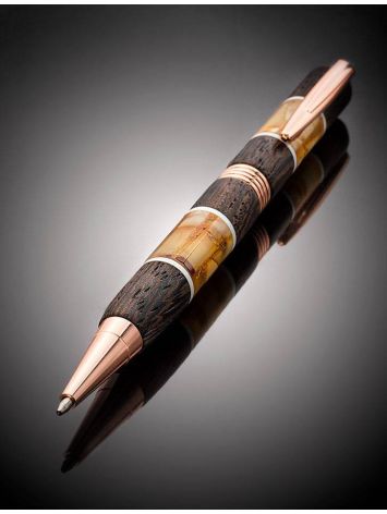 Designer Wenge Wood Ball Pen With Amber, image , picture 2