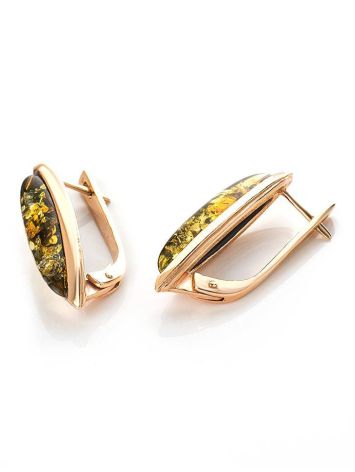 Luminous Green Amber Earrings The Grace, image , picture 4