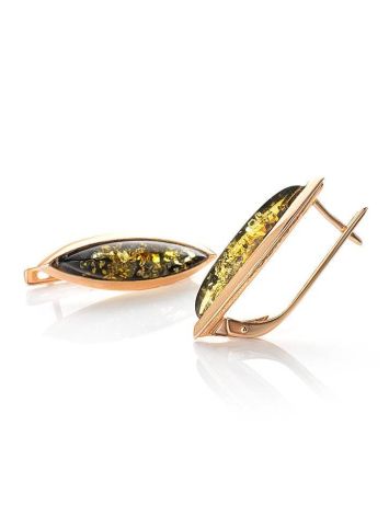 Luminous Green Amber Earrings The Grace, image , picture 5