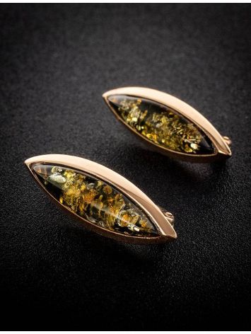 Luminous Green Amber Earrings The Grace, image , picture 2