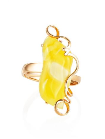 Honey Amber Golden Cocktail Ring The Rialto, Ring Size: Adjustable, image , picture 3