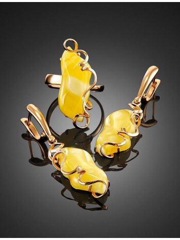 Honey Amber Golden Cocktail Ring The Rialto, Ring Size: Adjustable, image , picture 4