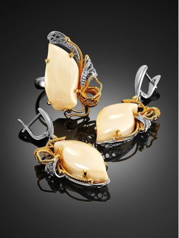 Adjustable Gold-Plated Ring With Mammoth Tusk The Era, Ring Size: Adjustable, image , picture 4