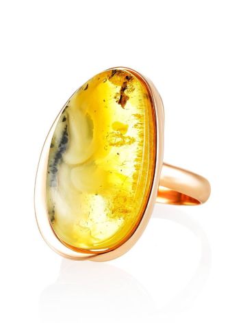 Luminous Amber Cocktail Ring The Lagoon, Ring Size: 8.5 / 18.5, image , picture 3