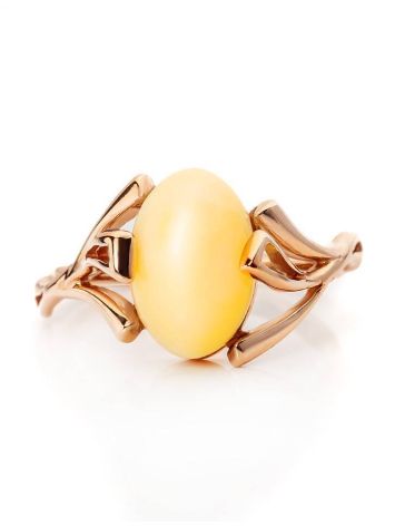 Oval Cut Amber Ring In Gold The Crocus, Ring Size: 8.5 / 18.5, image , picture 3