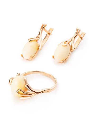 Oval Cut Amber Ring In Gold The Crocus, Ring Size: 8.5 / 18.5, image , picture 4