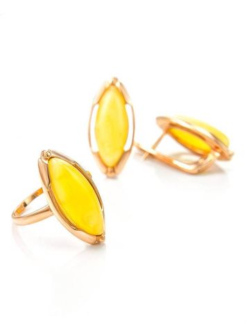 Amber Earrings In Gold-Plated Silver The Ballade, image , picture 6