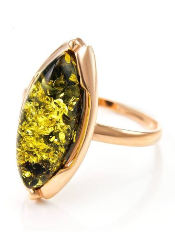 Luminous Amber Ring In Gold-Plated Silver The Ballade, Ring Size: 12 / 21.5, image , picture 5