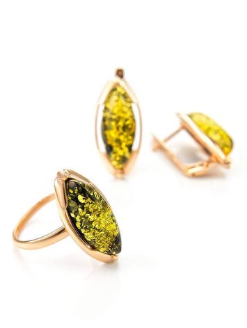 Amber Earrings In Gold-Plated Silver The Ballade, image , picture 6
