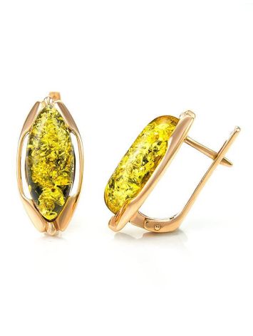 Amber Earrings In Gold-Plated Silver The Ballade, image , picture 5