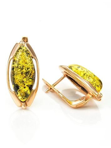 Amber Earrings In Gold-Plated Silver The Ballade, image , picture 3