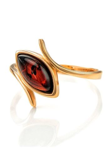 Exquisite Amber ring In Gold-Plated Silver The Adagio, Ring Size: 9.5 / 19.5, image , picture 6