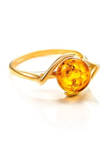 Bright Amber Ring In Gold The Aldebaran, Ring Size: 8 / 18, image , picture 5