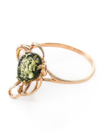 Romantic Amber Ring In Gold-Plated Silver The Daisy, Ring Size: 11.5 / 21, image , picture 5