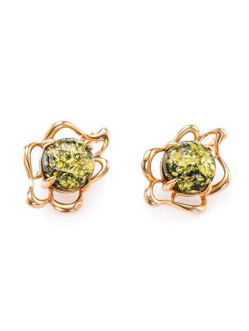 Charming Amber Earrings In Gold Plated Silver The Daisy, image , picture 3