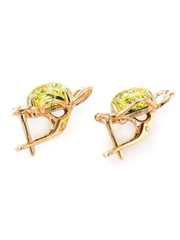 Charming Amber Earrings In Gold Plated Silver The Daisy, image , picture 4