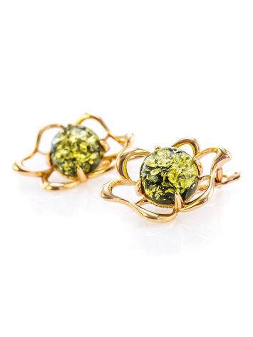 Charming Amber Earrings In Gold Plated Silver The Daisy, image , picture 2
