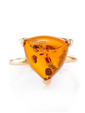 Wonderful Amber Ring In Gold-Plated Silver The Etude, Ring Size: 13 / 22, image , picture 2