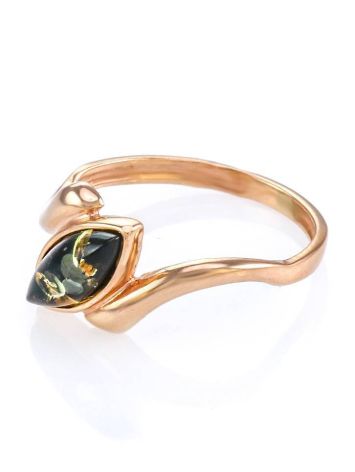 Natural Green Amber Ring In Gold, Ring Size: 6.5 / 17, image , picture 3