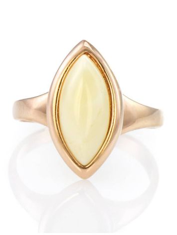 Leaf Cut Amber Ring In Gold The Amaranth, Ring Size: 6 / 16.5, image , picture 2