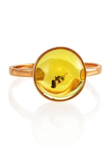 Amber Ring In Gold With Inclusion The Clio, Ring Size: 6.5 / 17, image , picture 4