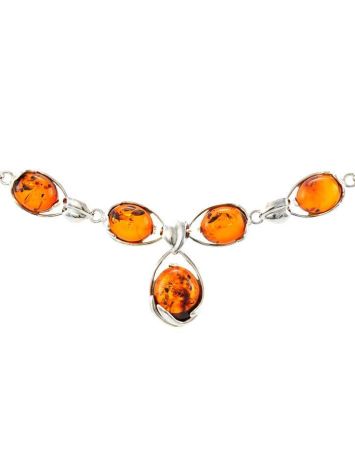 Amber Necklace In Sterling Silver The Selena, image , picture 4
