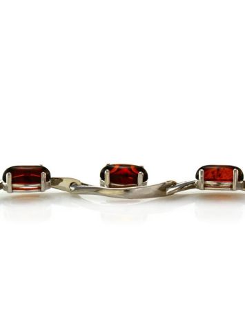 Cognac Amber Necklace In Sterling Silver The Verbena, image , picture 5