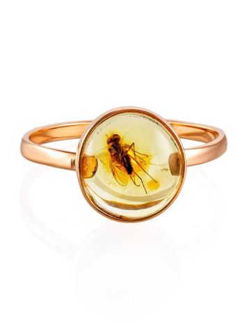 Unique Amber Ring In Gold The Clio, Ring Size: 6.5 / 17, image , picture 4