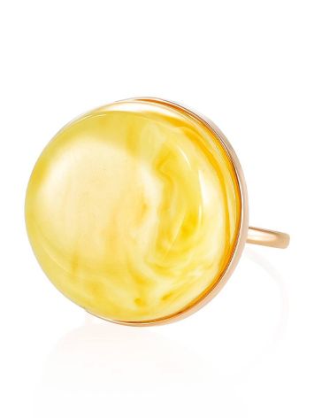 Natural Cloudy Amber Gold Ring, Ring Size: 7 / 17.5, image , picture 3