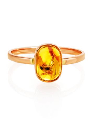 Natural Amber Gold Ring With Insect Inclusion The Clio, Ring Size: 6.5 / 17, image , picture 4