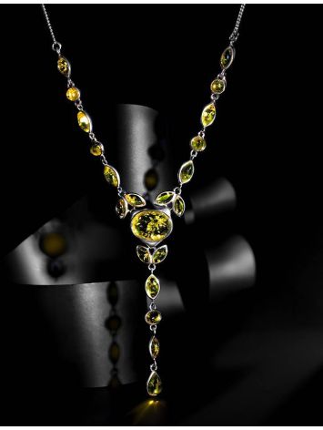 Lemon Amber Necklace In Sterling Silver The Josephine, image , picture 2