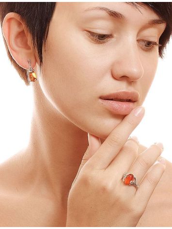 Cognac Amber Ring In Gold The Crocus, Ring Size: 8.5 / 18.5, image , picture 2