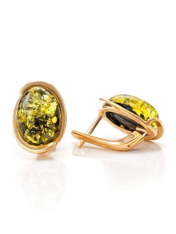 Amber Earrings In Gold-Plated Silver The Strauss, image , picture 3