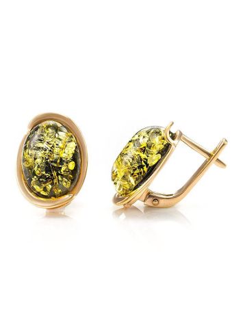 Amber Earrings In Gold-Plated Silver The Strauss, image , picture 4