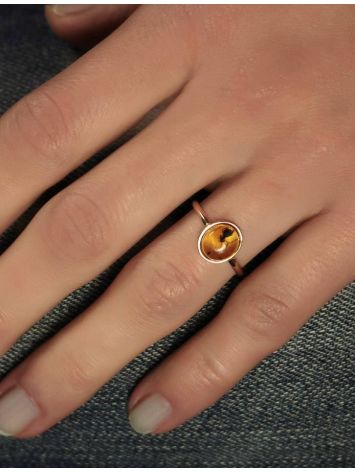Amber Ring In Gold With Inclusion The Clio, Ring Size: 6.5 / 17, image , picture 5