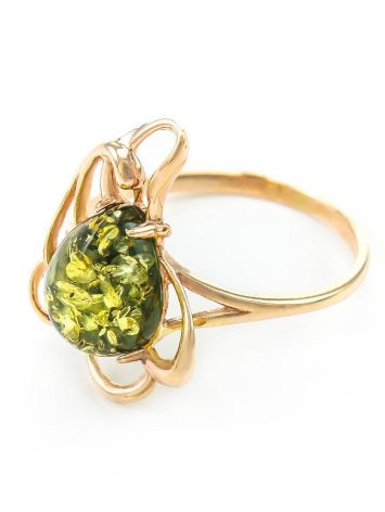 Flower Amber Ring In Gold The Daisy, Ring Size: 7 / 17.5, image , picture 5