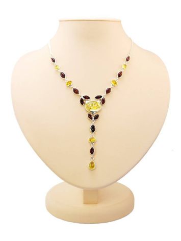 Wonderful Multicolor Amber Necklace, image 