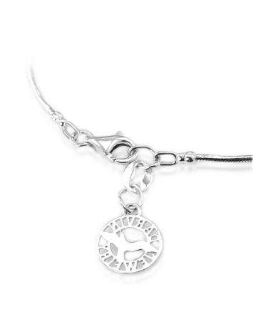 Sterling Silver Necklace With Cherry Amber Beads, image , picture 7