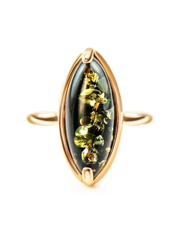 Green Amber Ring In Gold The Stradivari, Ring Size: 8 / 18, image , picture 2