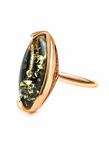 Green Amber Ring In Gold The Stradivari, Ring Size: 8 / 18, image , picture 3