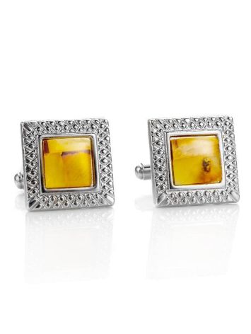 Mosaic Amber Cufflinks And Tie Clip Set, image , picture 4