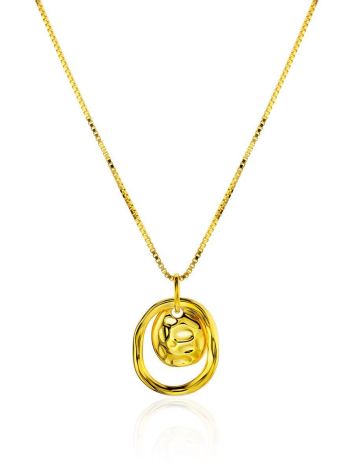 Amazing Gold Plated Silver Necklace The Liquid, image 