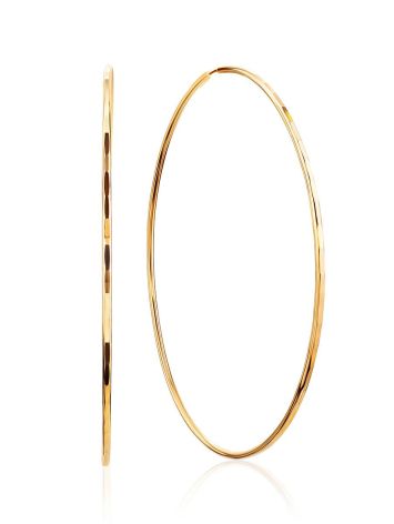 Extra Size Golden Hoop Earrings, image 
